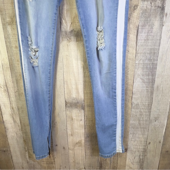 Shein SZ 30 Light-wash Denim White Stripe on the sides w/5 Pockets & Leg… - Picture 7 of 13